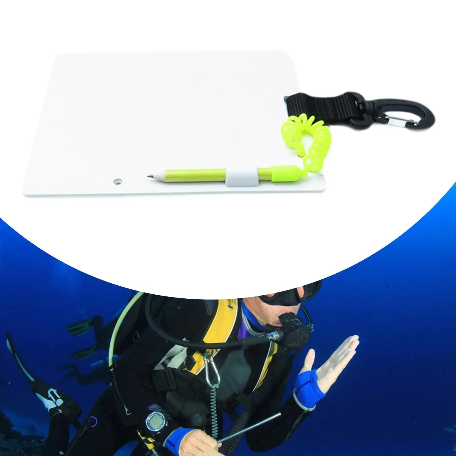 

Доска для подводной связи из АБС-пластика для подводного плавания с карандашом для подводного плавания и морского картографирования