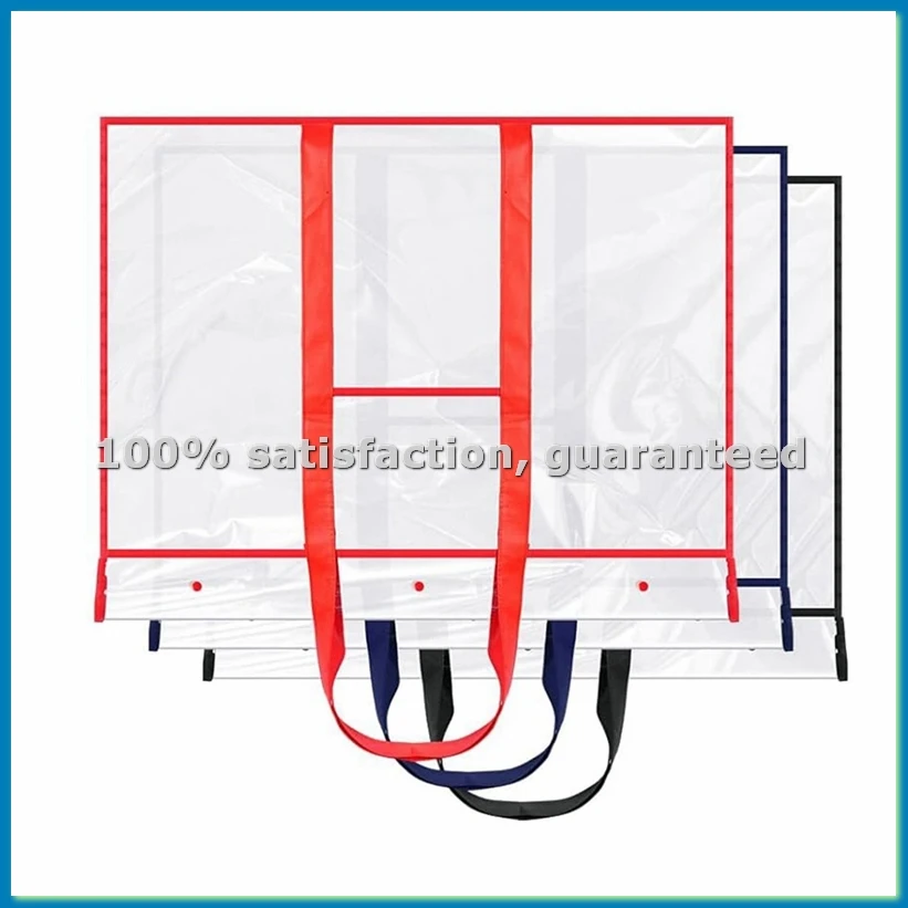 

Набор из 3 больших папок для хранения плакатов, досок объявлений, художественных работ, из ПВХ, с карманами, прозрачный, органайзер для художественных работ - ABLL