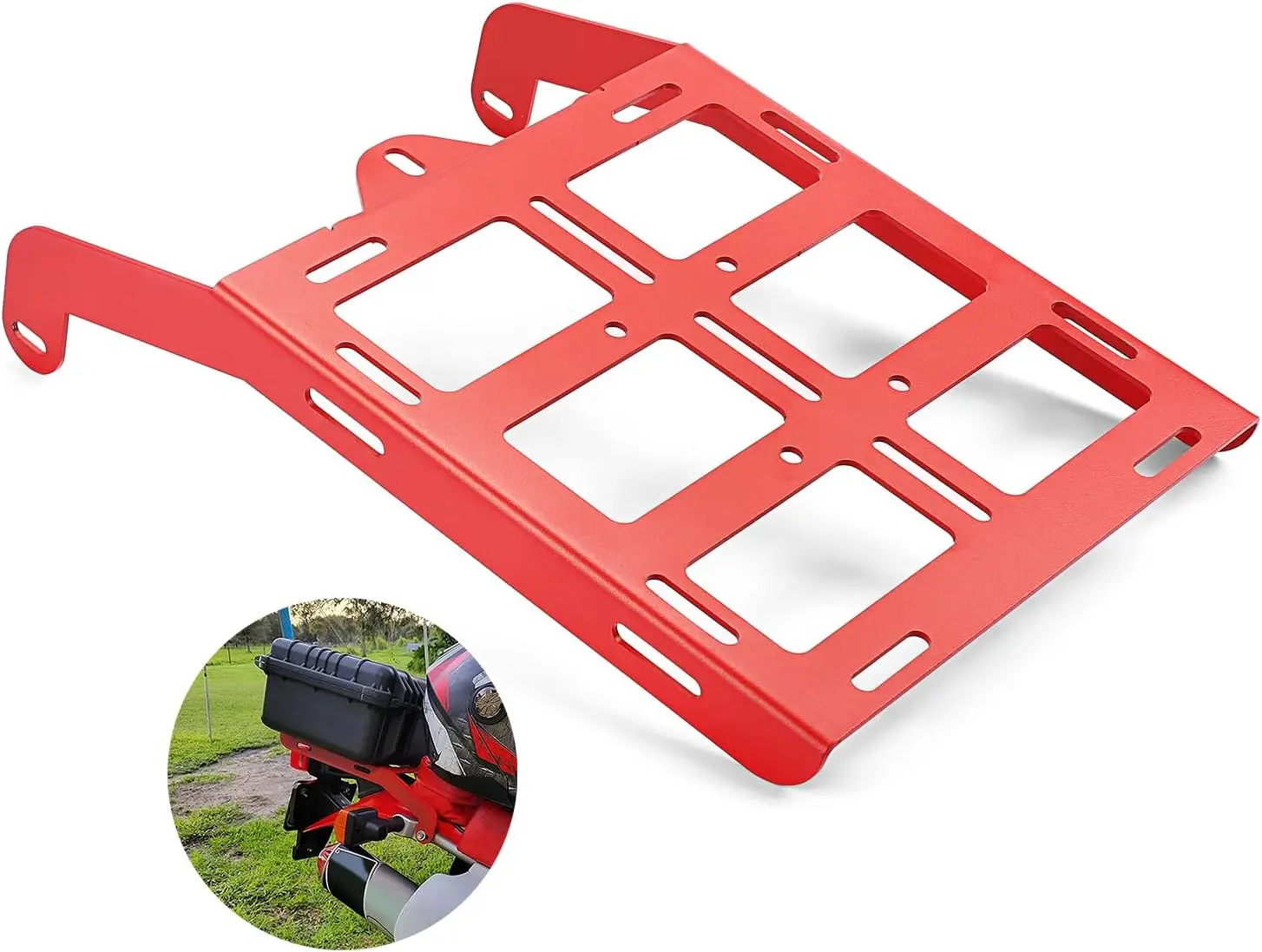 Red Rear Tail Luggage Carrier Rack Compatible with Honda XR650L 1993-2025, XR250L 1991-1995