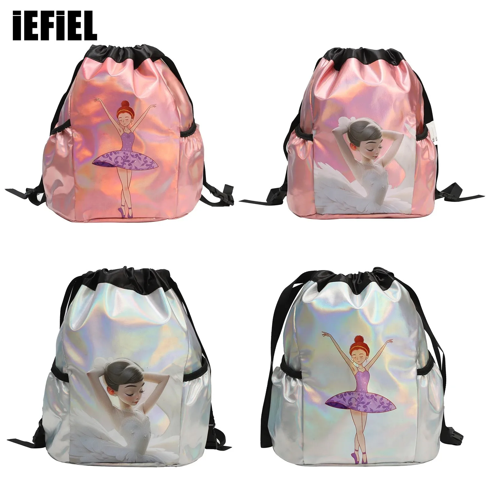 

Children Girls Cartoon Dance Bag Adjustable Large Capacity Waterproof Backpack for Dancing Schooling Travel Daily Use