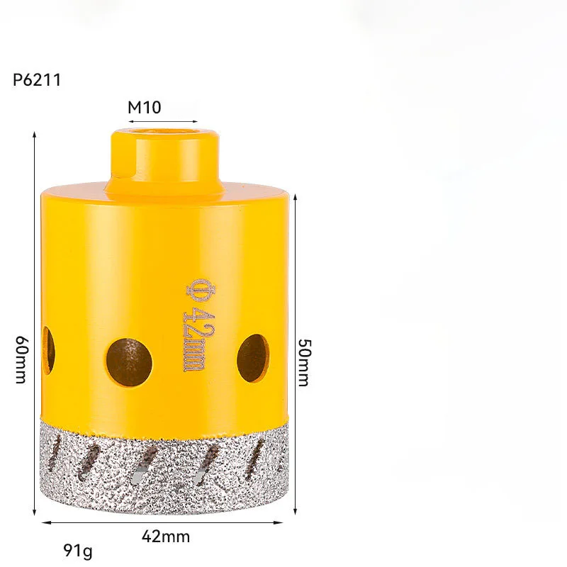 M10 Gewinde-Winkelschleifer Glas-Keramik-Lochöffner Bohrer 20-50mm Trocken-Vakuum-Handschleifer für Keramikfliesen Granit Marmor – Detail 6