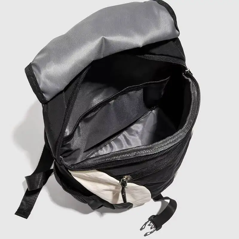 حقيبة ظهر ذات ألوان متعددة من النايلون المقاوم للماء مع جيوب جانبية شبكية بإبزيم قابل للتنفس وأشرطة قابلة للتعديل للسفر أثناء التنقل اليومي #6