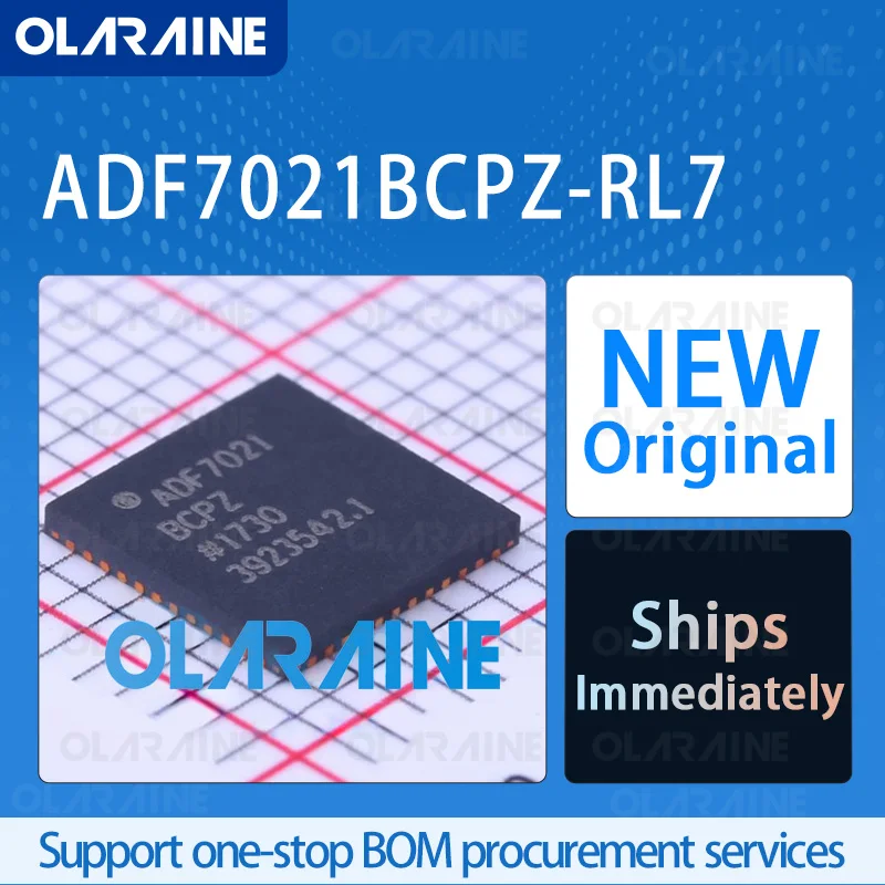

1/5/10Pcs ADF7021BCPZ-RL7 LFCSP-48 original ic chip transceiver RoHS Data rate 32.8 kbps Voltage -3.6 V Current 17.5 mA