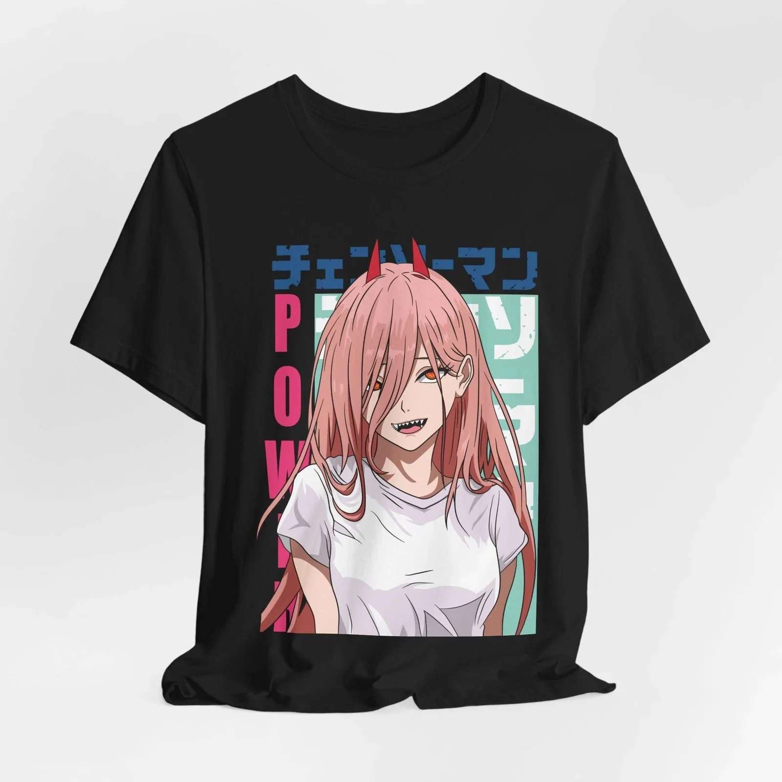 Power Chainsaw Man Anime Waifu Blood Fiend Graphic T-Shirt Cotton Men Women Streetwear Tee