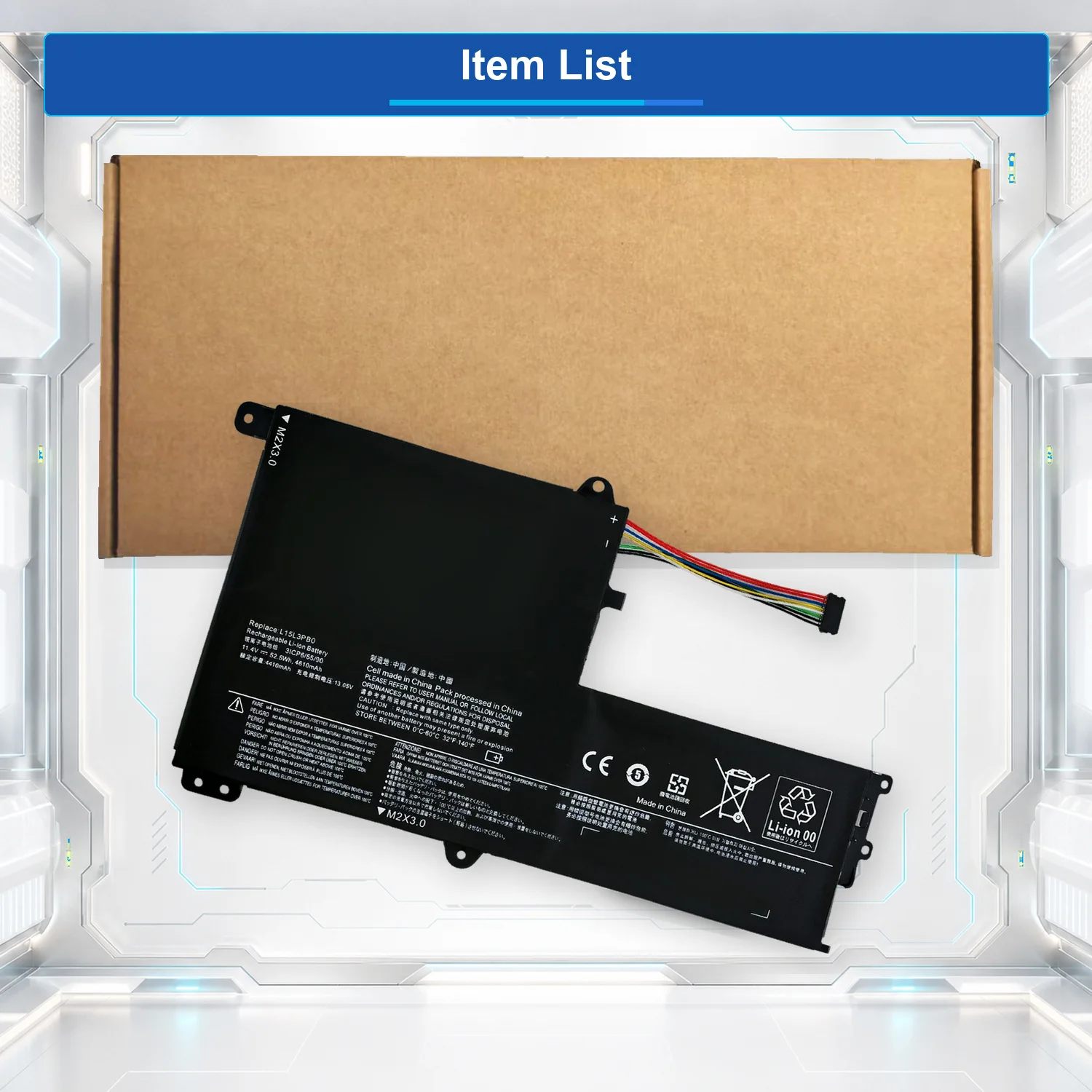 L15L3PB0 52.5Wh 11.4V Laptop Battery For Lenovo IdeaPad 320S-14IKB 320S-15IKB 330S-14IKB 330S-15IKB Flex 5 1470 1570