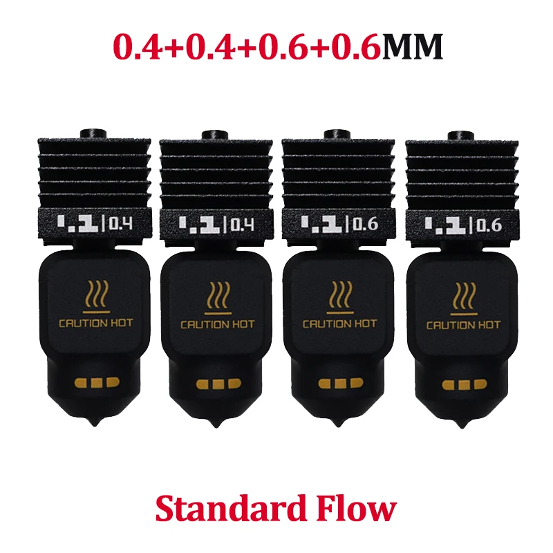 Upgrade P2S/X2D Hotend für Bambu Lab X2D Standard Flow Hotend – Hochwertiger Druck, abnehmbare Düse 0.2 0.4 0.6 0.8 Hotend-Kit