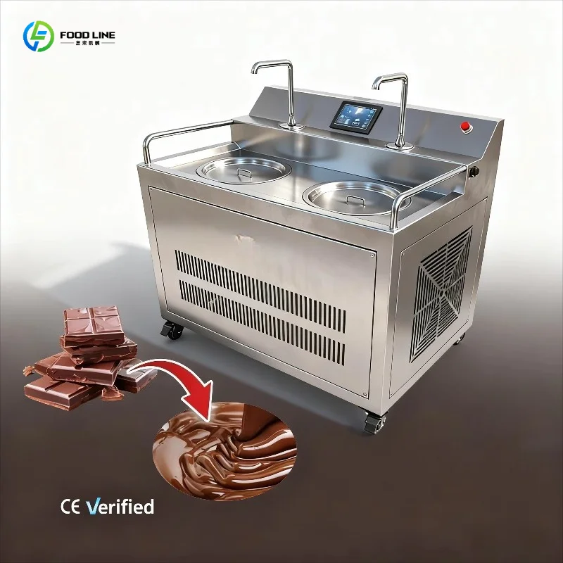 Customized  Commercial 25L Chocolate & Ice Cream Tempering Melting Machine Stainless Steel 304 Automatic Milk Dispenser Home Use