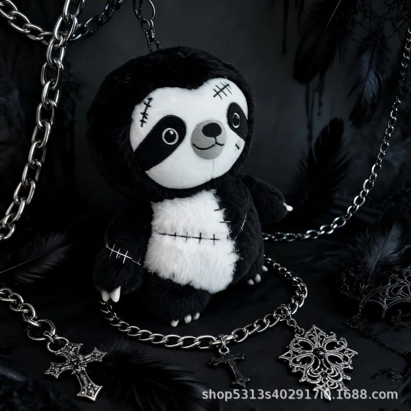 25cm Halloween Sloth Plush Toy Dark Cute Stuffed Animal Doll Soft Plushie Pillow Birthday Christmas Gift