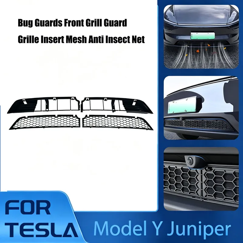 For Tesla Model Y Juniper 2026 2025 Accessories Bug Guards Front Grill Guard Grille Insert Mesh Anti Insect Net for Model Y 2026
