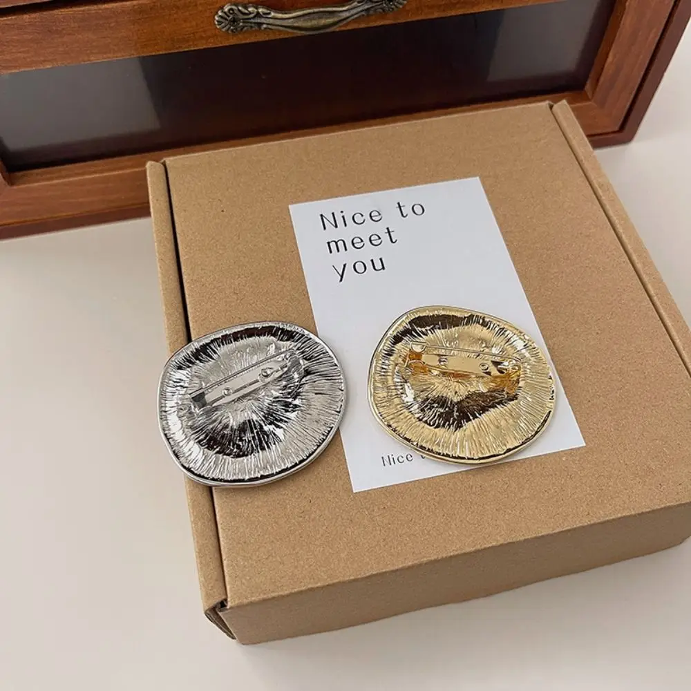 سبيكة شريحة مستديرة دبابيس مجوهرات اكسسوارات هندسية كبيرة بيان غير النظامية بروش حقيبة شارة تصميم الأقلية هدية