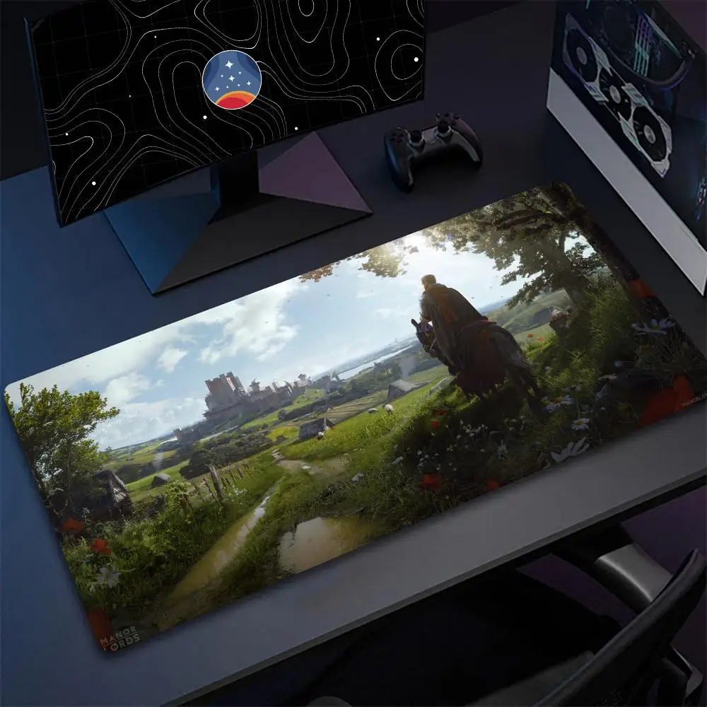 

Fashion Strategy Simulation Cool Game Manor Lords mouse pad gamer Mouse Pad Non-Slip Rubber Edge locking mousepads Game play mats for notebook gaming accessories PC