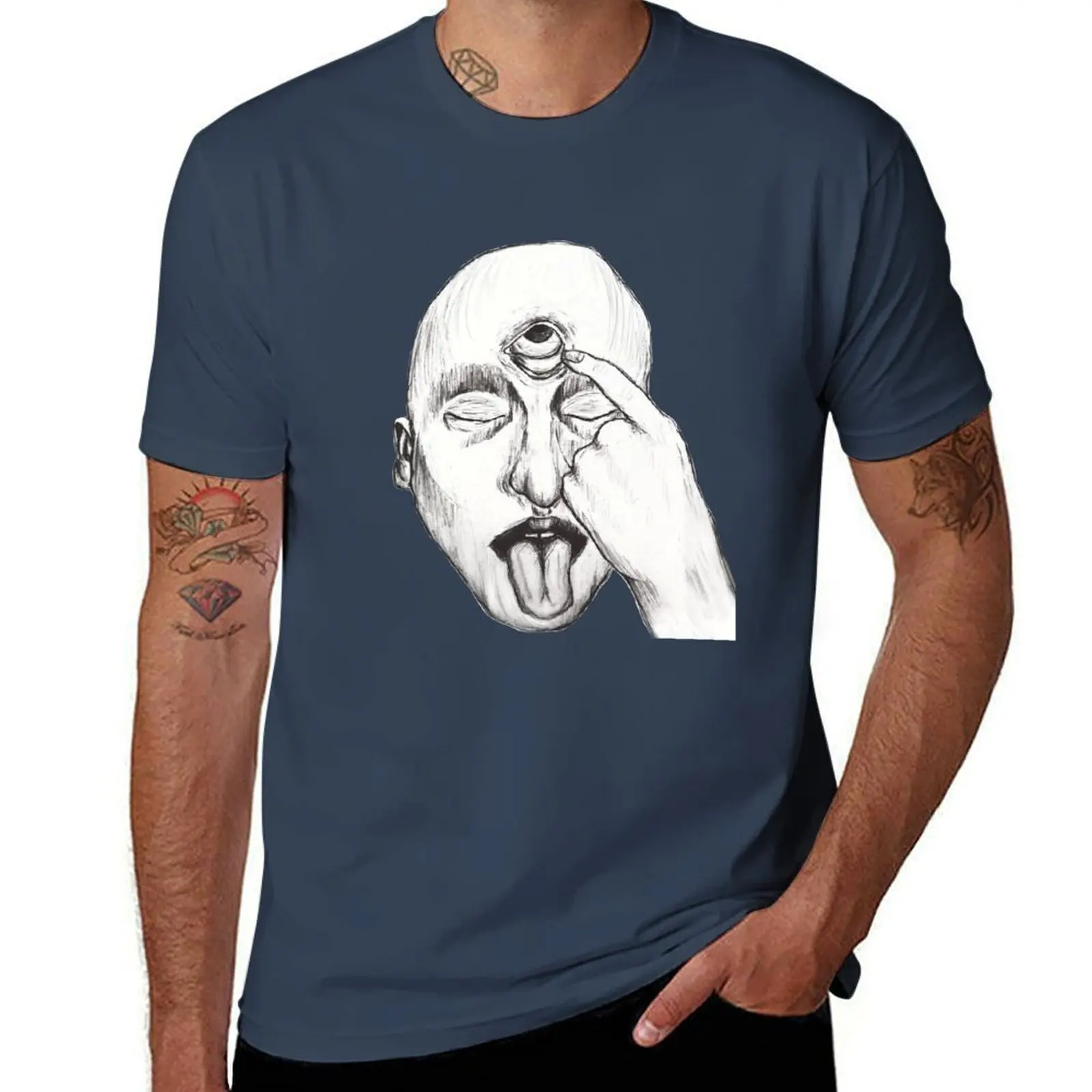 No2 Head Floating T-Shirt Athletic Fit Sports Short Sleeve Top