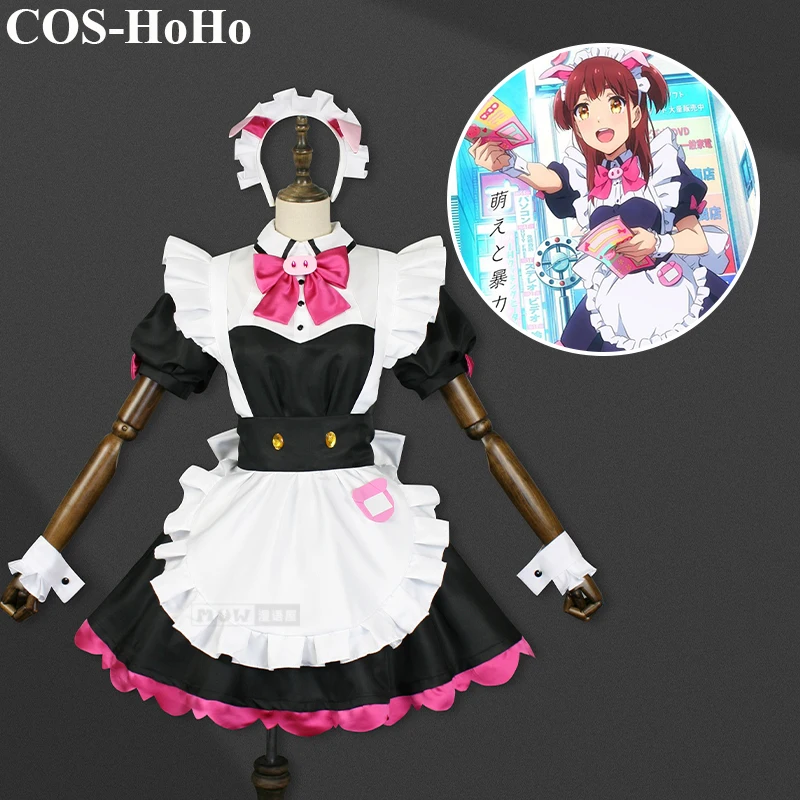 

COS-HoHo Anime Akiba Maid War Yumechi Shiipon Mannen Ranko Wahira Nagomi Lovely Dress Uniform Cosplay Costume Party Outfit Women