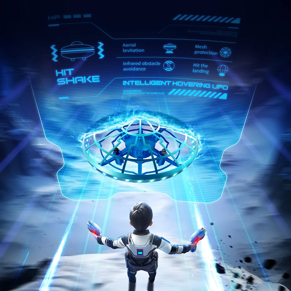 Schießen Induktion RC UFO Drohne Mit Raum Sensing Gun Schießen Start Landung LED Licht Professionelle Flugzeug Spielzeug Geschenke Jungen