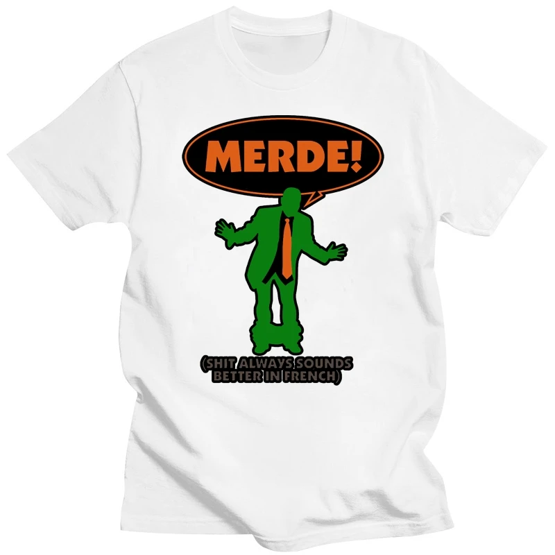 merde dd 2013 t shirt men printed Short Sleeve Round Collar Standard Interesting Basic summer Family tshirt