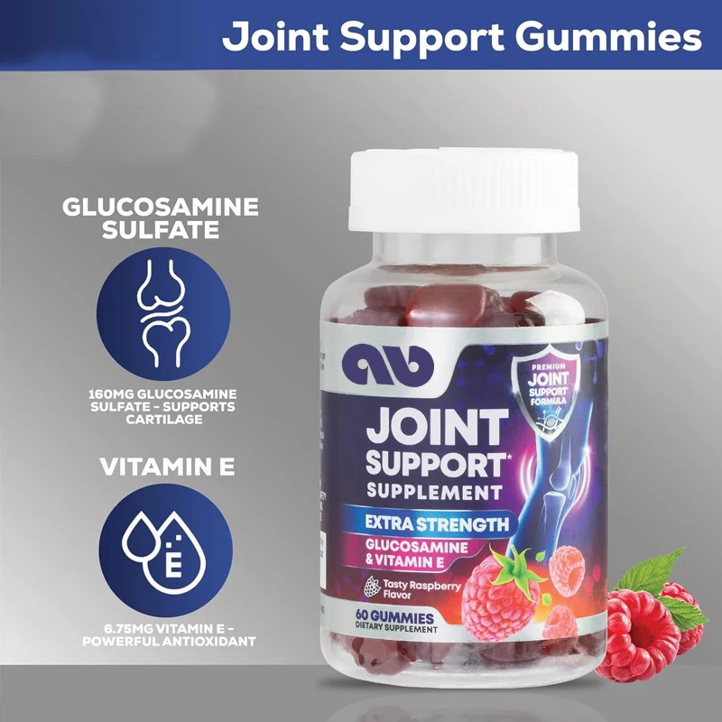 Joint Support Supplement - Super Glucosamine Joint Support Gummies - Back, Knee, and Hand Joint Health Support -60 Gummies