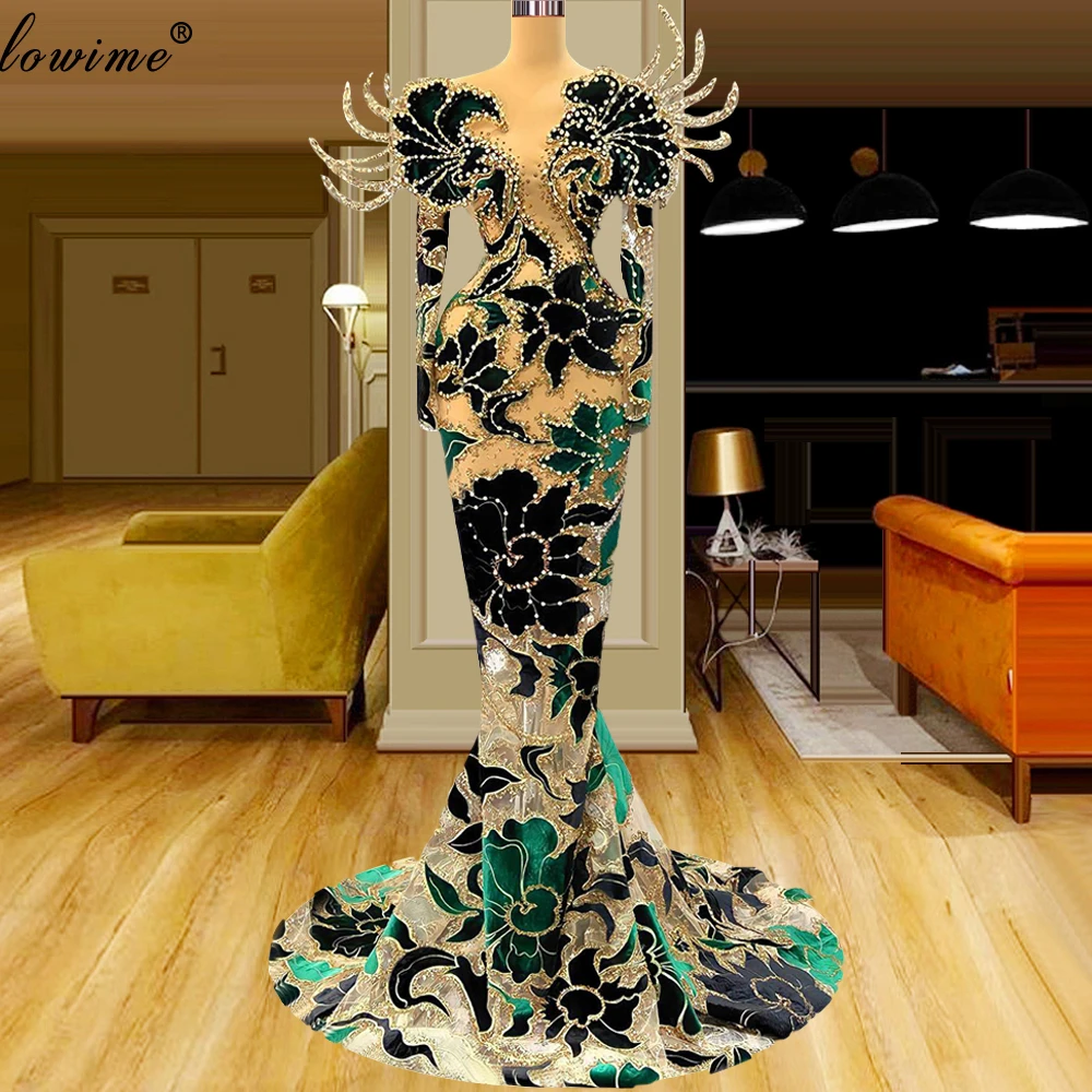 New Luxury Celebrity Dresses For Women 2023 Special Long Sleeves Evening Dresses Red Carpet Runway Dresses Ballkleider Gowns