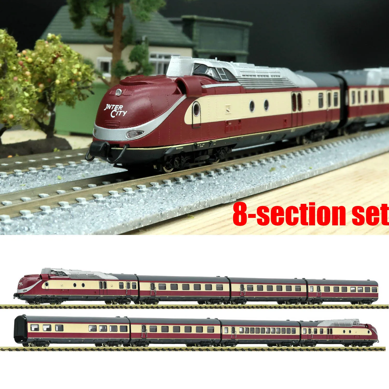 

FLEISCHMANN модель поезда N тип 1/160 7770001 BR602 Intercity Rail Car цифровой звуковой эффект 8-секционный набор игрушечный поезд