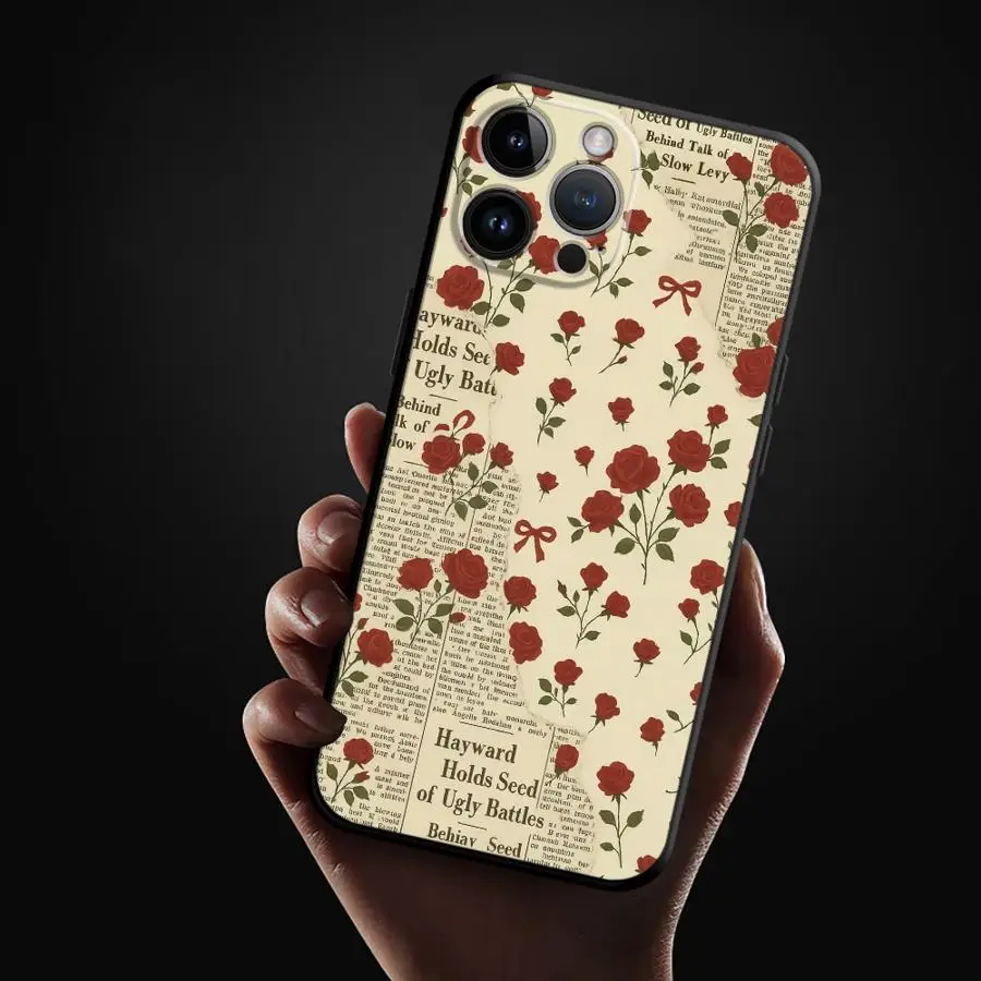 حافظة تجميل عصرية على شكل زهرة صغيرة لهاتف آيفون 12 15 Plus 17 16 Pro Max SE X XS XR 13 Mini 17Air 11 7 8 14 غطاء خلفي ناعم