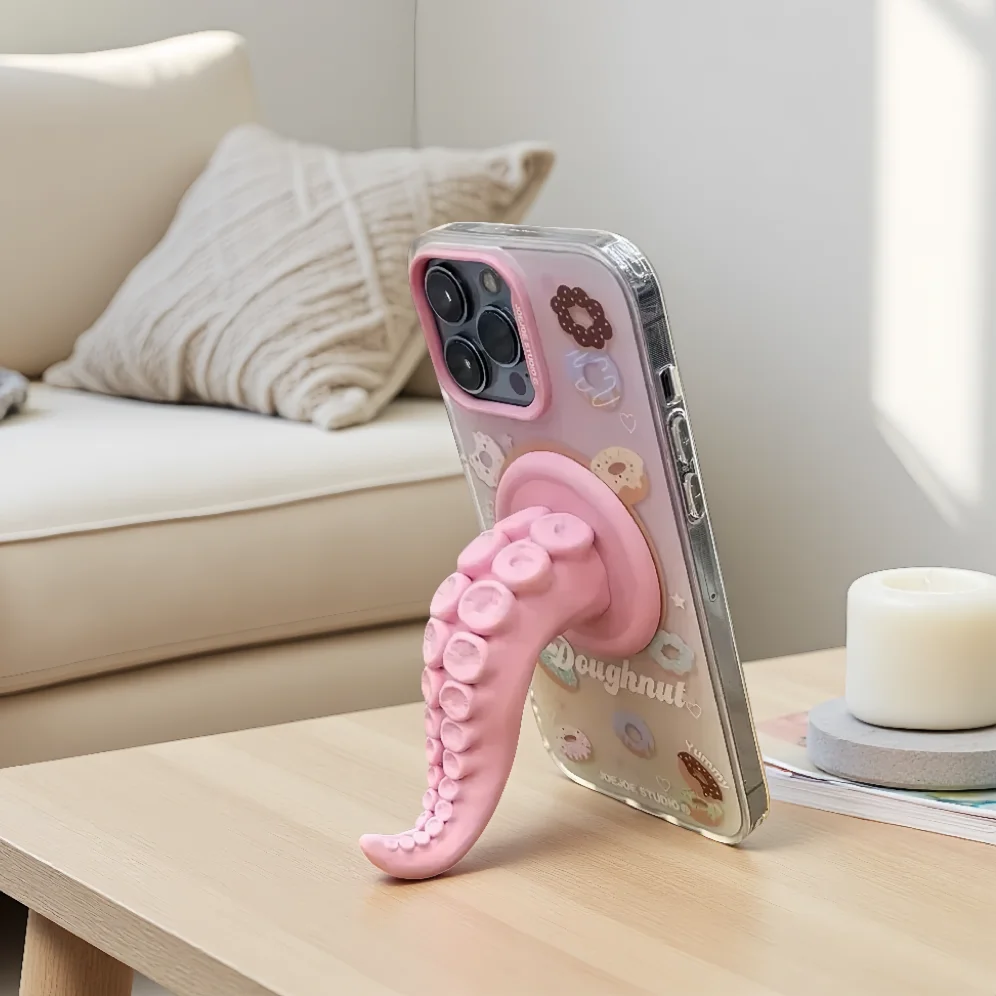 Octopus Tentacle MagSafe Phone Grip - Detachable Magnetic Holder, Secure Anti-Drop, Stylish Phone Accessories for iPhone 14/15 P