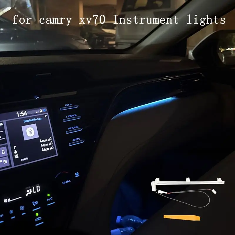 

Новый автомобильный центральный подлокотник, окружающий свет для Toyota CAMRY 2018-2023 xv70 8Gen Phantom Light, центральный светильник управления