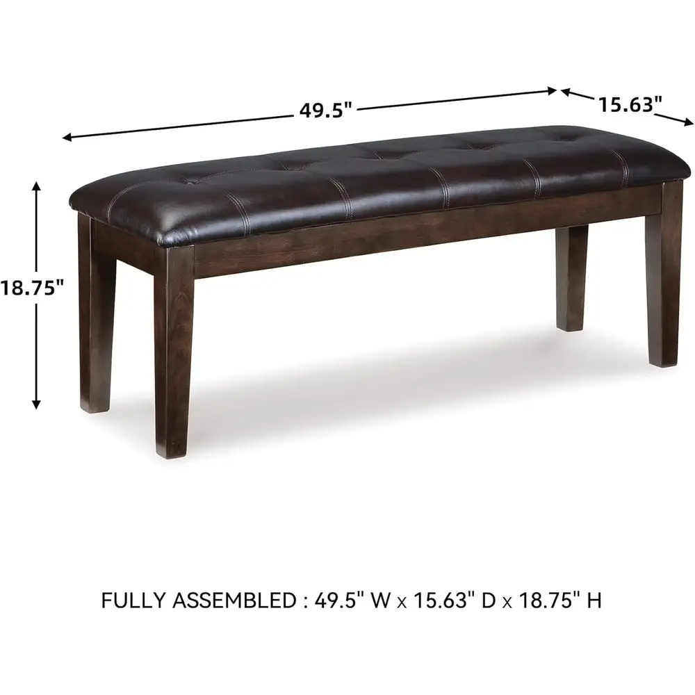 مقعد طعام منجد باللون البني الداكن الكلاسيكي من Ashley Haddigan