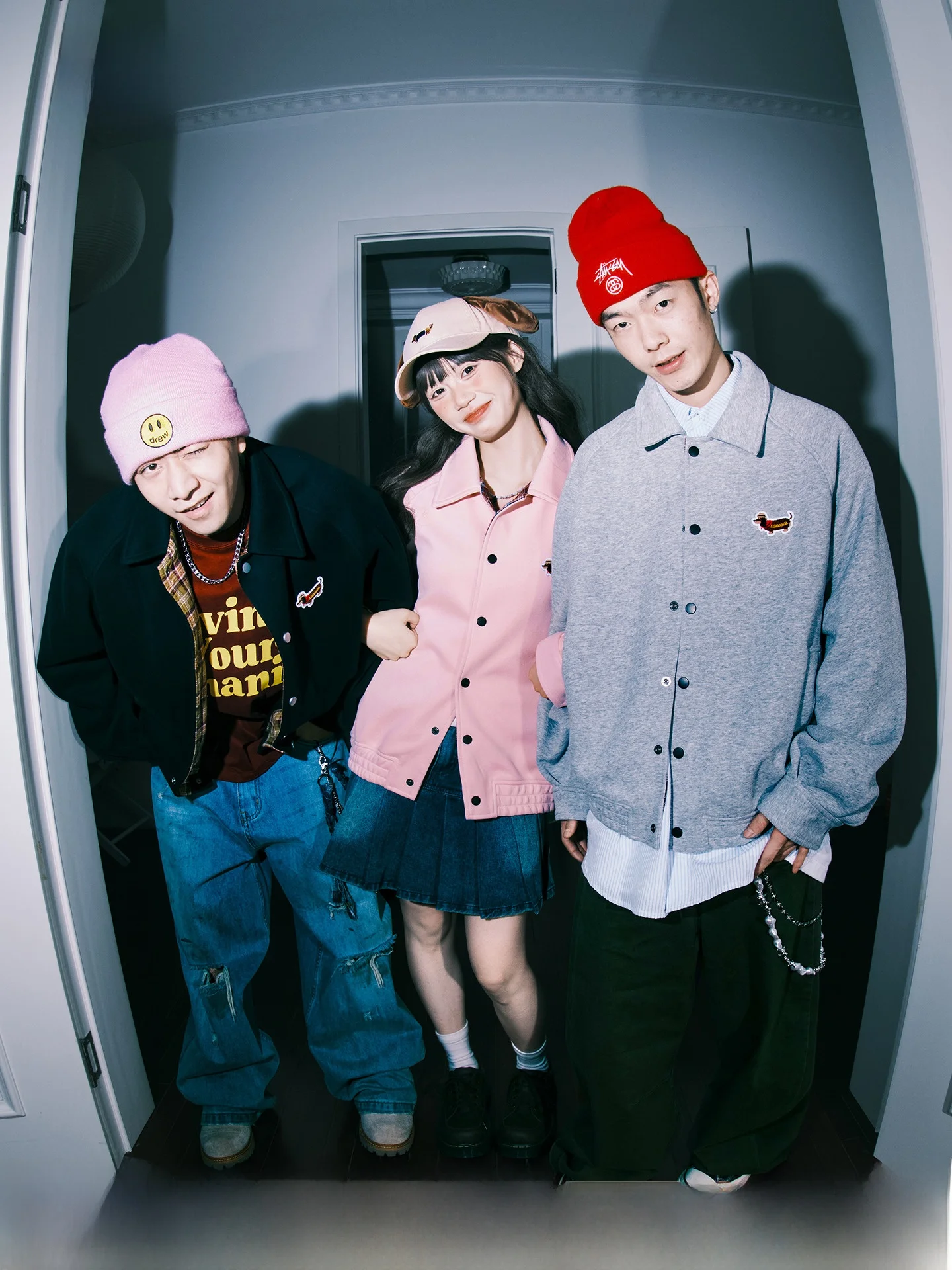 

Leomanism Trendy Sausage Dog Collar Jaet Men's Loose Casual Couple Sle Outerwear Spring Autumn Seasonal Long Sve Coat