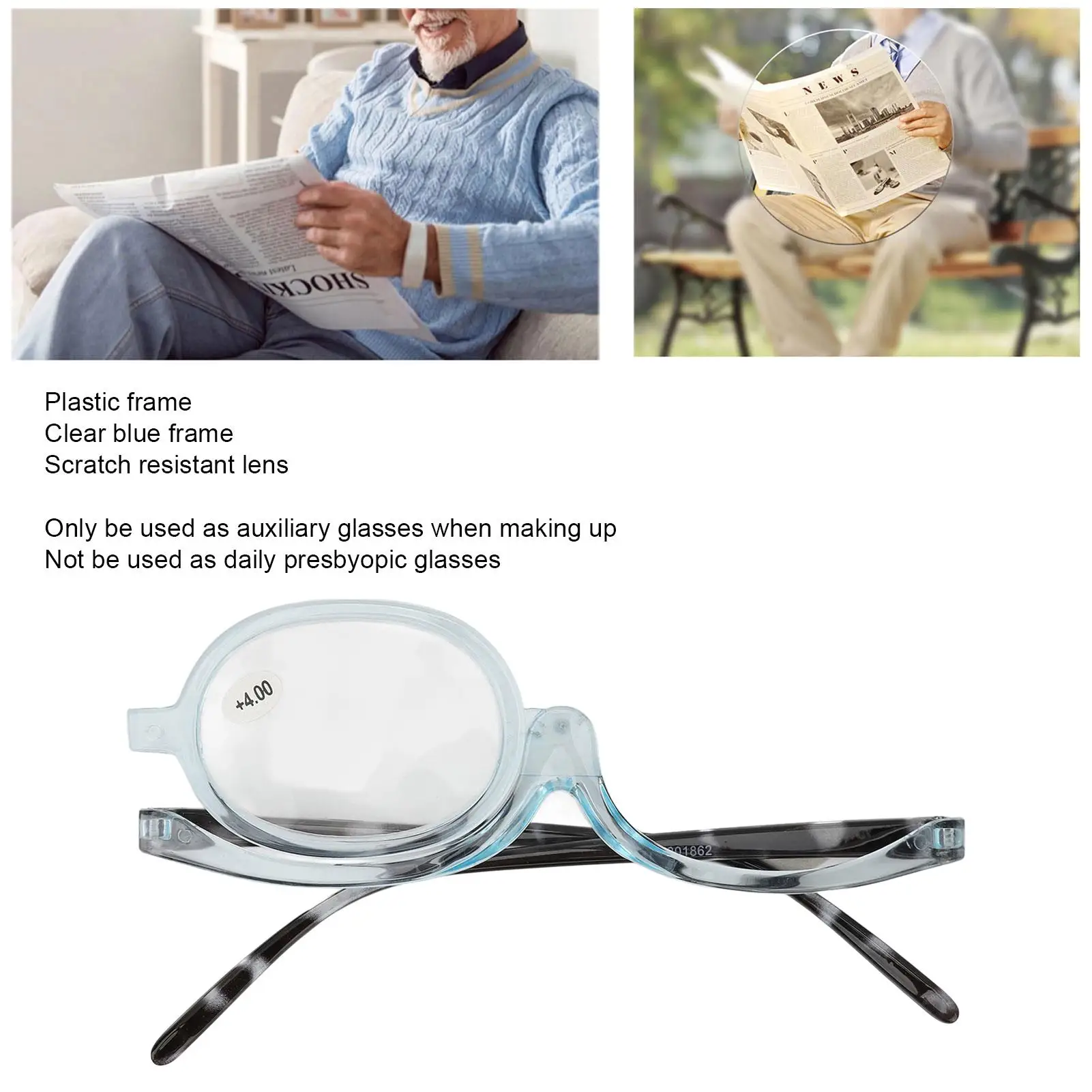 Single Lens Eye Make Up Reading Glasses for daily Use