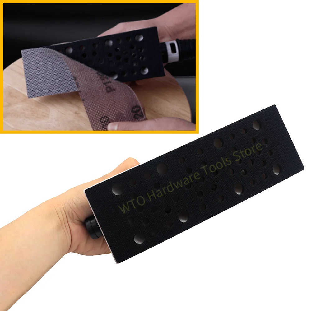 Hand Sanding Block,198*70mm Plastic Dust Extraction Sanding Sponge Block for for Wood Household Cleaning Automobile Maintenance