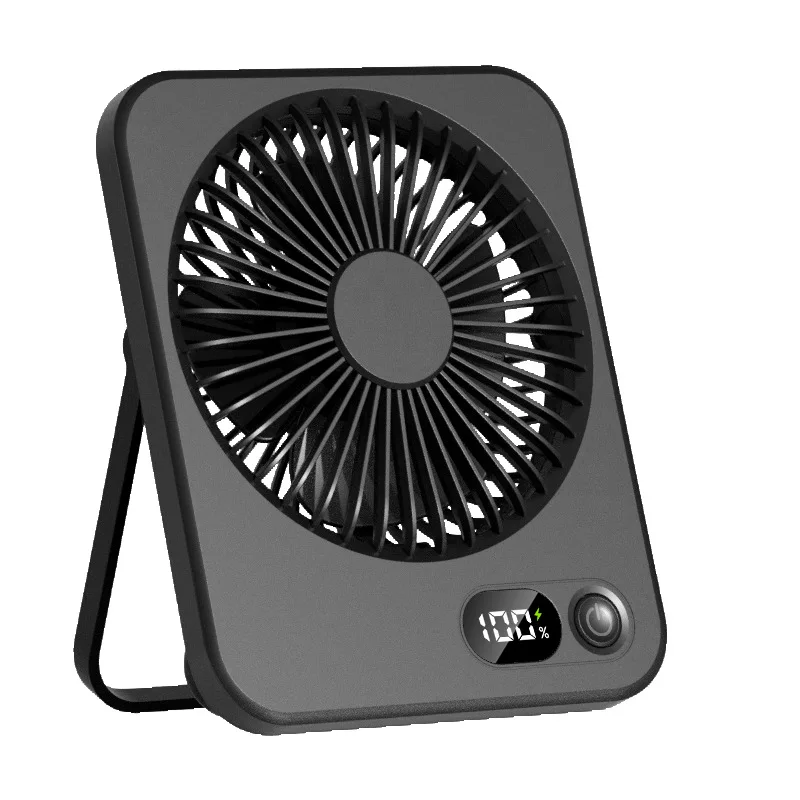 

Portable Desk Fan USB Rechargeable Fan 180° Tilt Folding Personal Fan With Power Display 5 Speeds Ultra Quiet Table Fan