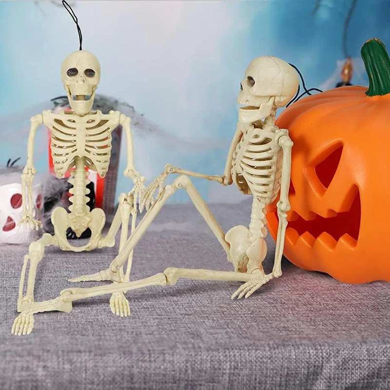 Halloween Carnival 40cm Skeleton Skeleton Haunted House Bar Decoration Hanging Human Plastic Joints Movable Skeleton