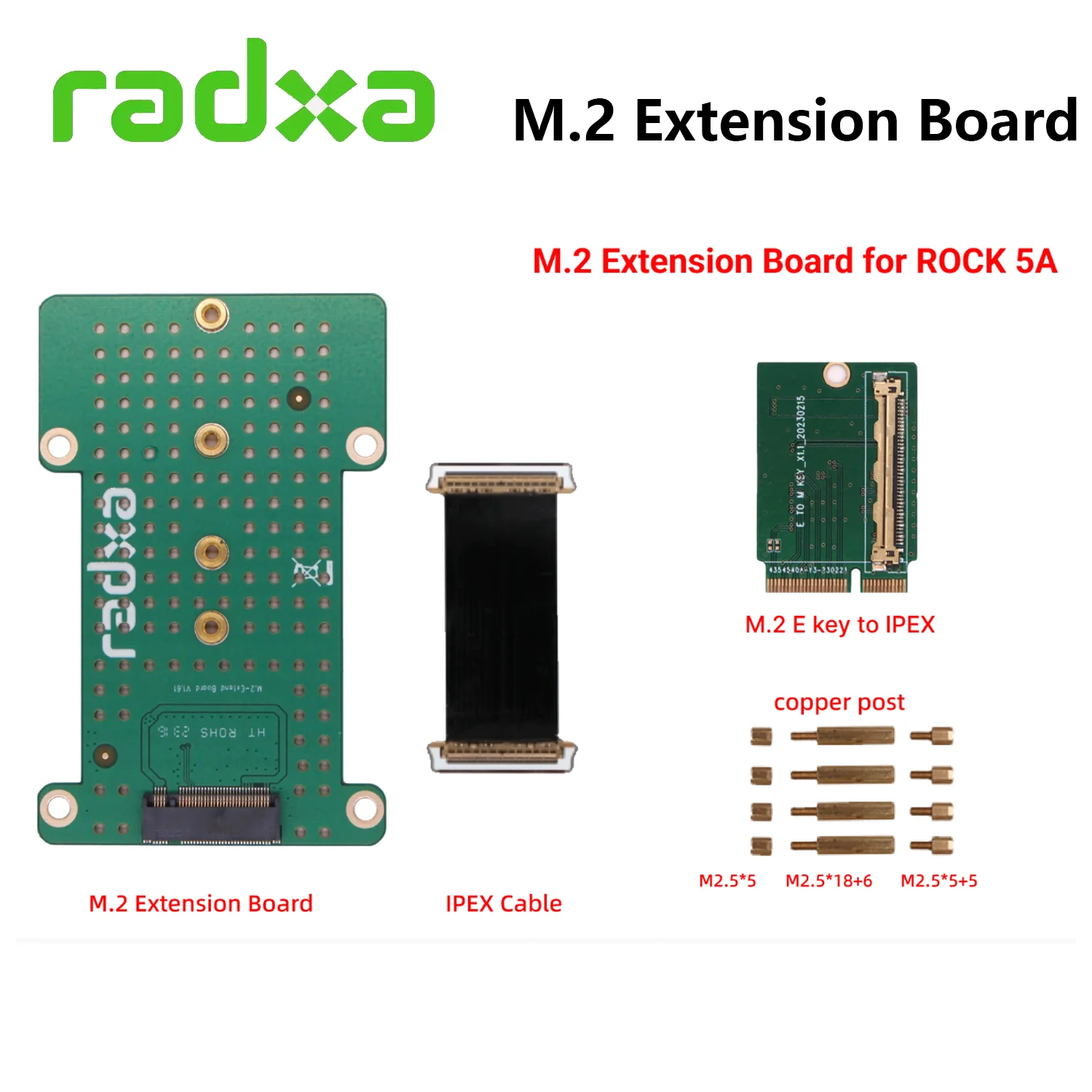 Imagem -02 - Placa de Extensão Radxa M.2 para Rock 4a4b4a+4b+4se3a5a