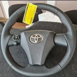 customized Steering Wheel Cover for Toyota iq 2009 2010 2011 2012 2013 DIY Full Coverage Style Leather iq car accessory
