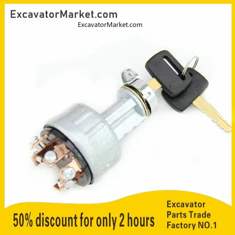 

For KOMATSU PC130/200-7/-8/300/360-7 Key start Ignition Switch excavator accessories for excavator