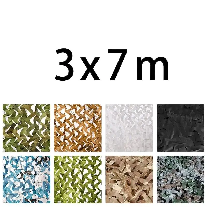 

3m X 7m Reinforced Camouflage Nets 3*7m 3x7m 3x7 7x3 7x3m 7*3m Black White Beige Desert Garden Decoration Woodland Blue