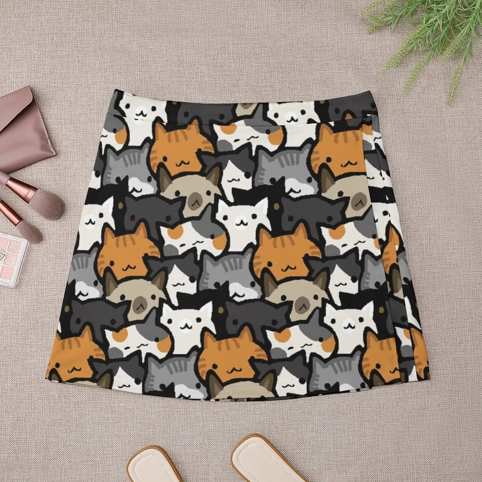Cat Crowd Mini Skirt extreme mini dress short skirt midi skirt for women