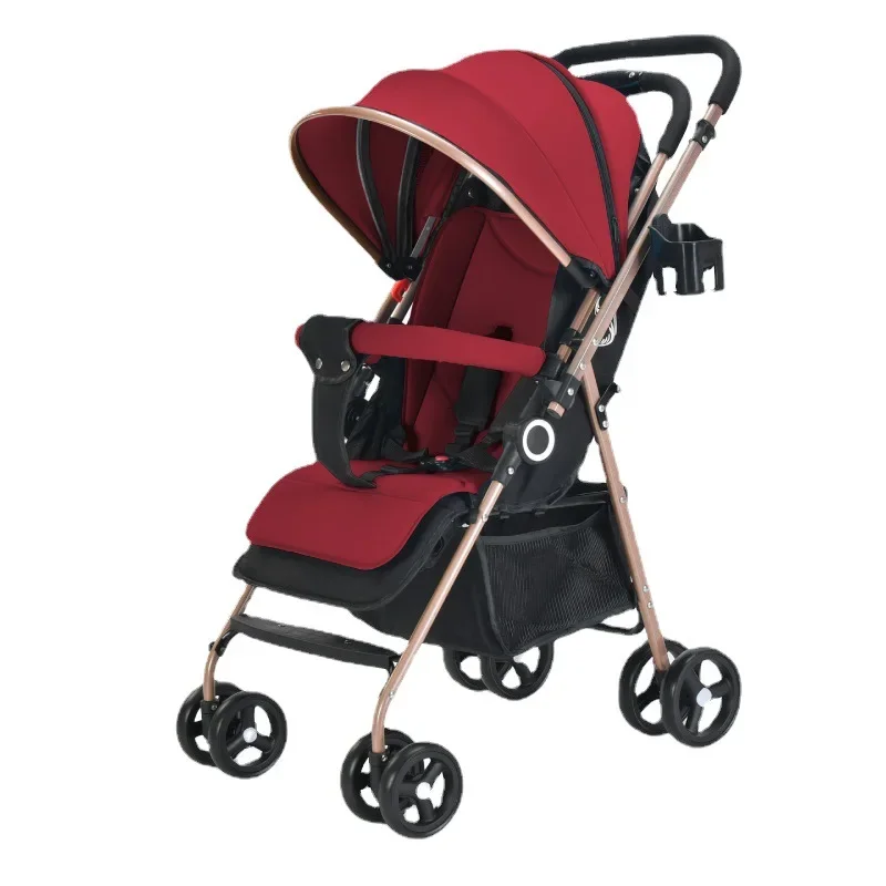 Two-way Stroller Can Sit and Lie Down Baby Ultra-light Foldable Baby Walking Artifact Replaced By Newborn Portable