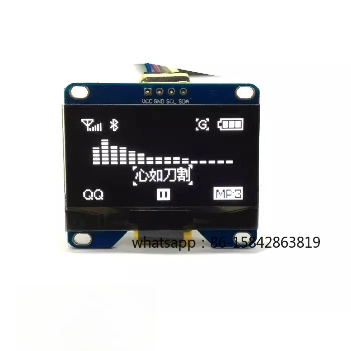 

1,54-дюймовый белый OLED-модуль 128*64 IIC I2C с поддержкой Arduino 51, маленький дисплей