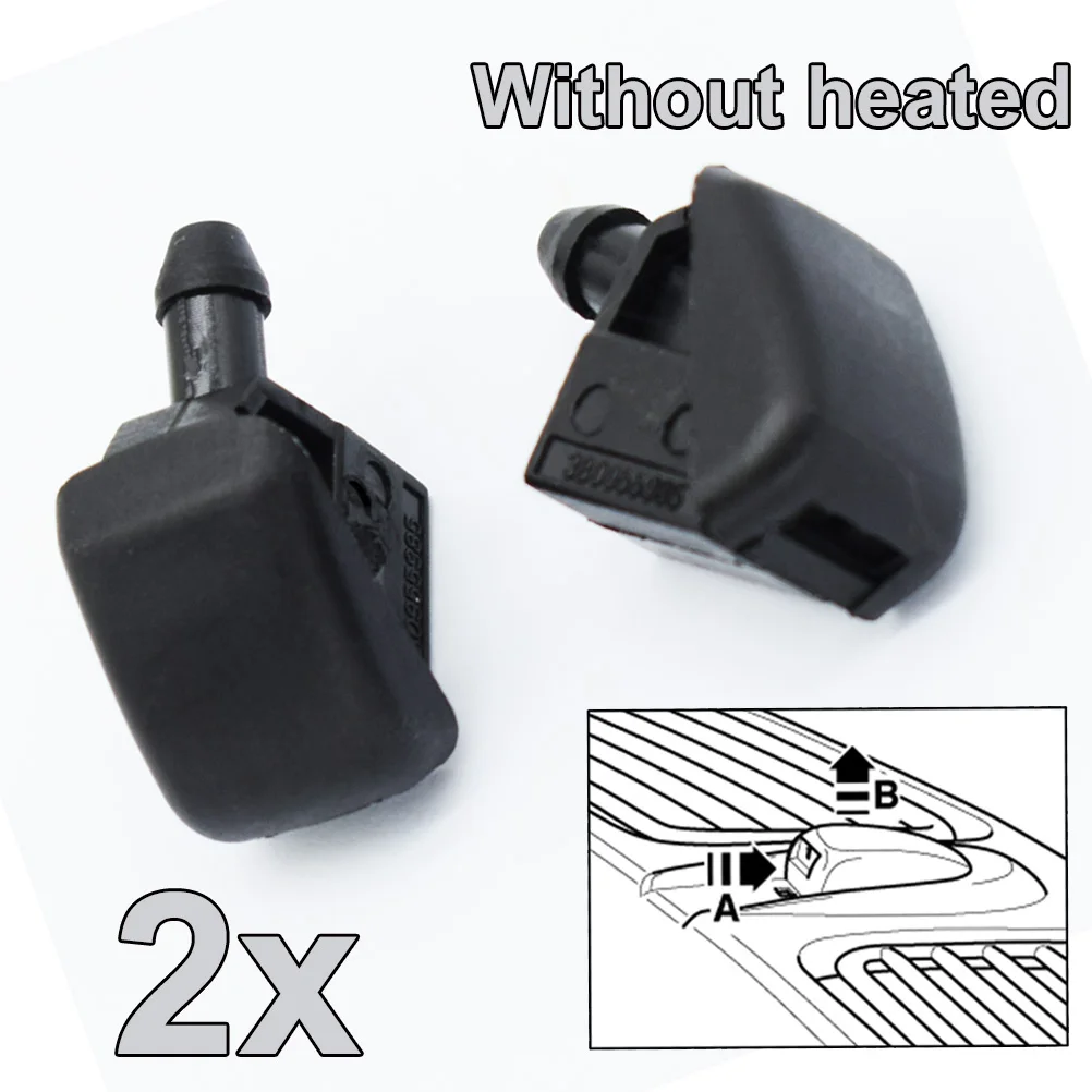 Xukey 2Pcs Front Windshield Washer Nozzle Jet Set For Skoda Fabia 6Y 5J Octavia 1U Roomster 5J For VW Polo 6N1 2000 2001 2002