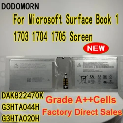 High quality DAK822470K Battery For Microsoft Surface Book 1 1703 1704 1705 Book 2 1832 Screen Tablet CR7 HTA044H G3HTA020H