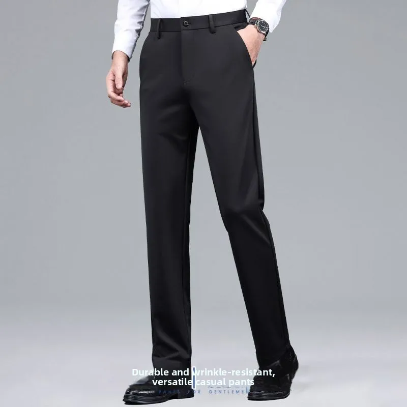 

Мужские повседневные брюки Bla: эластичные, прямые, классического кроя, со средней посадкой, зауженные, из смесового полиэстера