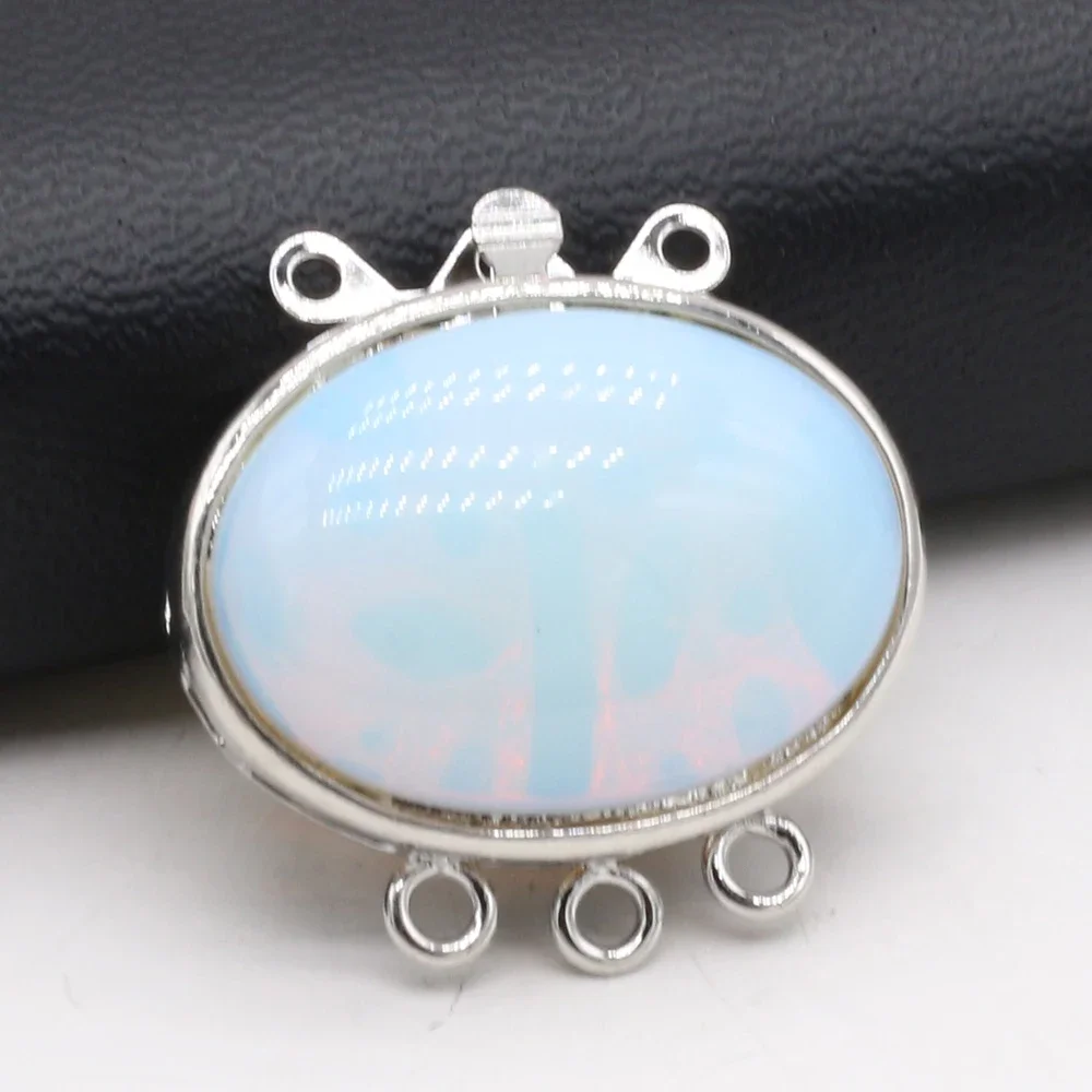 2 قطعة المعلقات الحجر الطبيعي اللازورد أذن البحر ثقب مزدوج موصل لصنع المجوهرات Diy بها بنفسك النساء قلادة سوار إكسسوارات