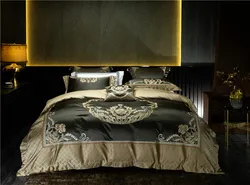 4/7Pcs Cotton Sateen Luxury European Neoclassical Style Embroidery Patchwork Comforter Cover Flat Sheet/Fitted sheet Pillowcases