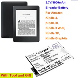 Cameron Sino 1900mAh Battery 170-1032-01, S11GTSF01A for Amazon Kindle 3, Kindle III, Kindle 3 Wi-fi, Kindle 3G,Kindle Graphite