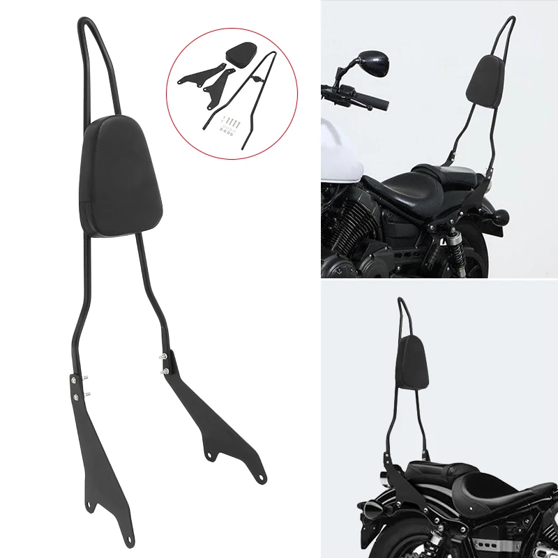 

Motorcycle Black Detachable Rear Passenger Seat Backrest Sissy Bar with Cushion Pad For Yamaha Star Bolt XV950 XVS950 2013-2022