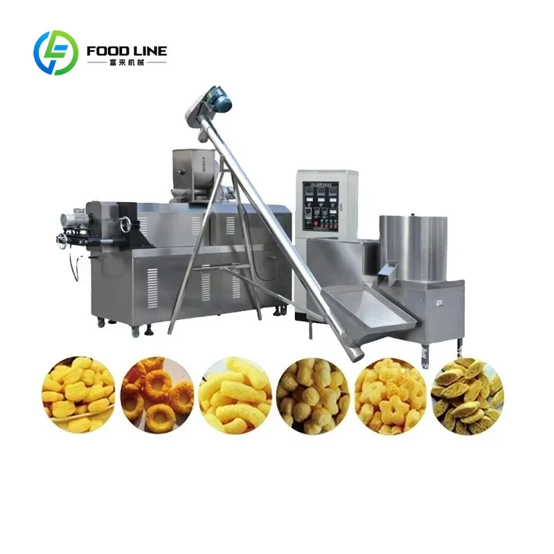 Customized Small Twin Screw Extruder for Corn Puff Pop Snack Grain Products Food Processing Machinery