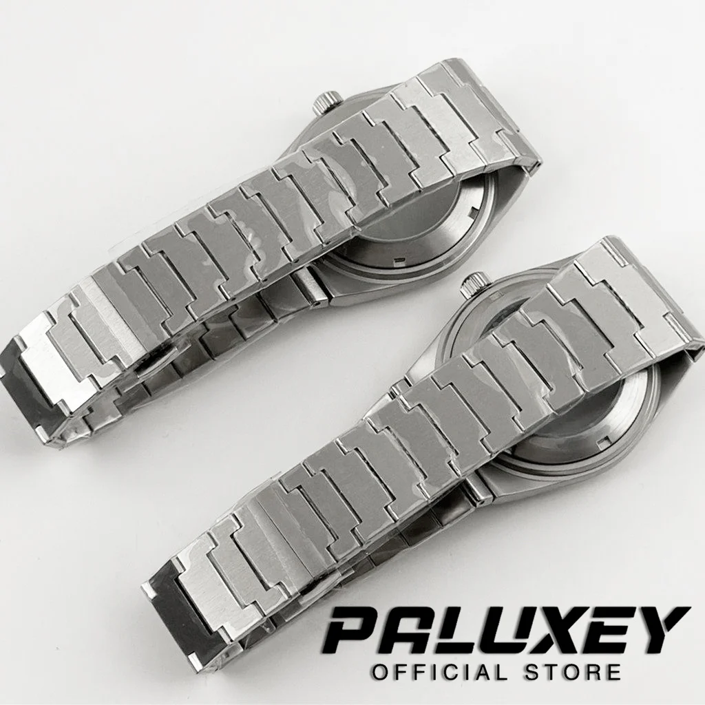 PRX NH35 40MM With Silver Ring Sapphire Crystal Fluted Bezel Watch Cases Parts For PRX Super Player NH34 NH35 NH36 NH38 Movement