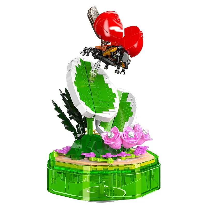 

Creative Simulated Insects Coccinella Septempunctata Music Box Desktop Decoration Building Blocks Bricks Toys Gifts