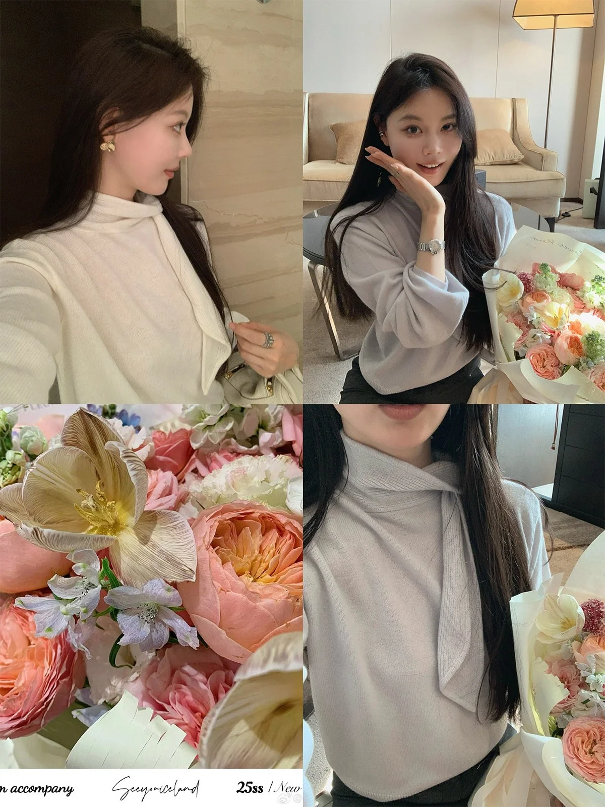 

Seeyouiceland Knitted Soft Netie Cool Aosphere 2 Colors Woolen Material Regular Fit ort Length Spring Season Faion