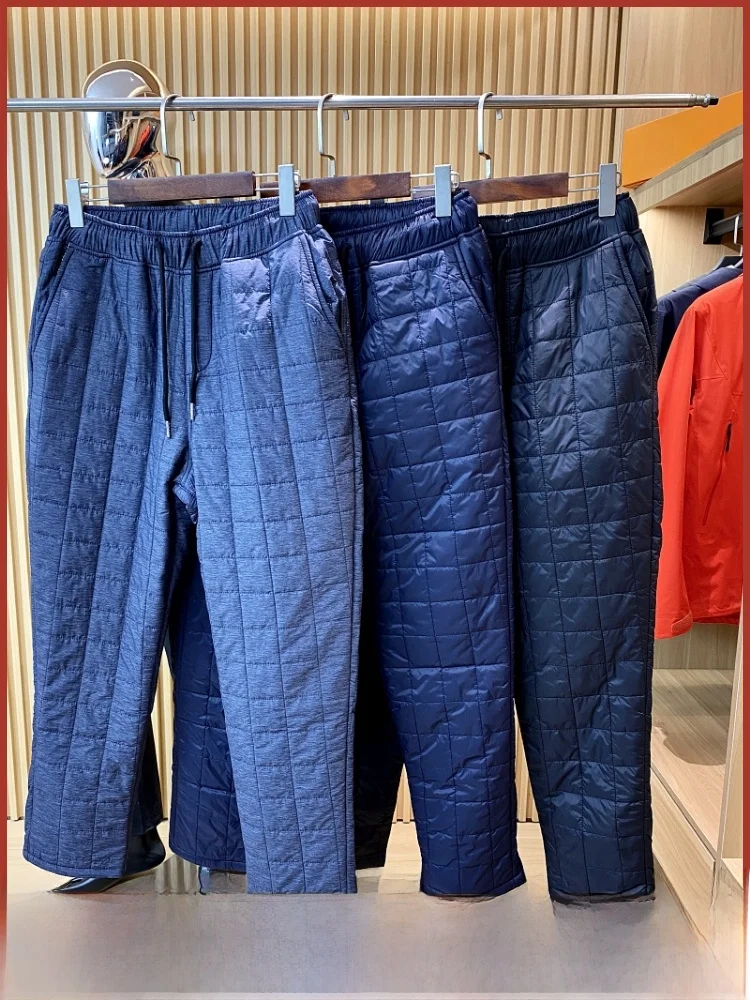 

Мужские брюки Thiened Fce на подкладке, уличные прямые теплые хлопковые брюки, длинные брюки, осень-зима, Новое поступление, молодежная повседневная мода